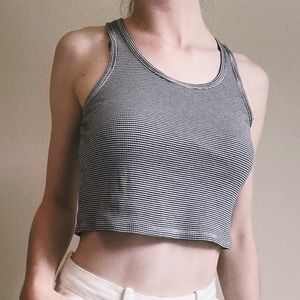 Black and White Crop Top